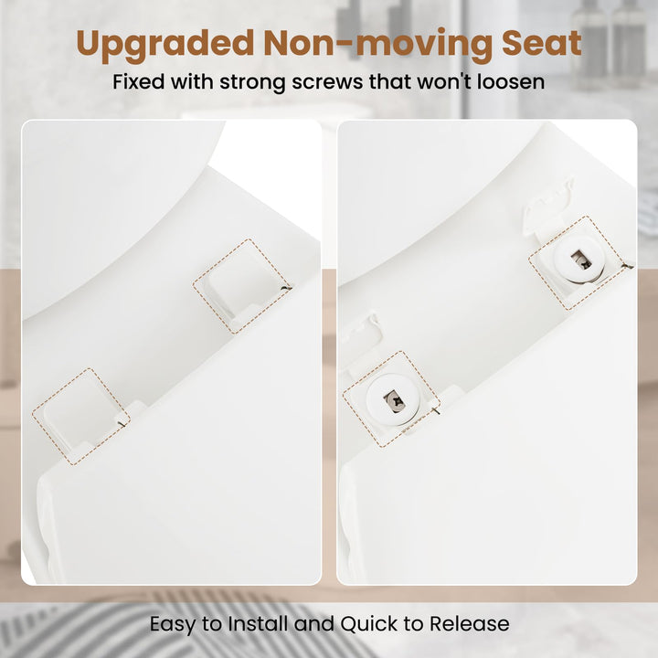 Giantex Two-Piece Elongated Toilet with 17.5" ADA Comfort Height Seat Powerful Dual Flush