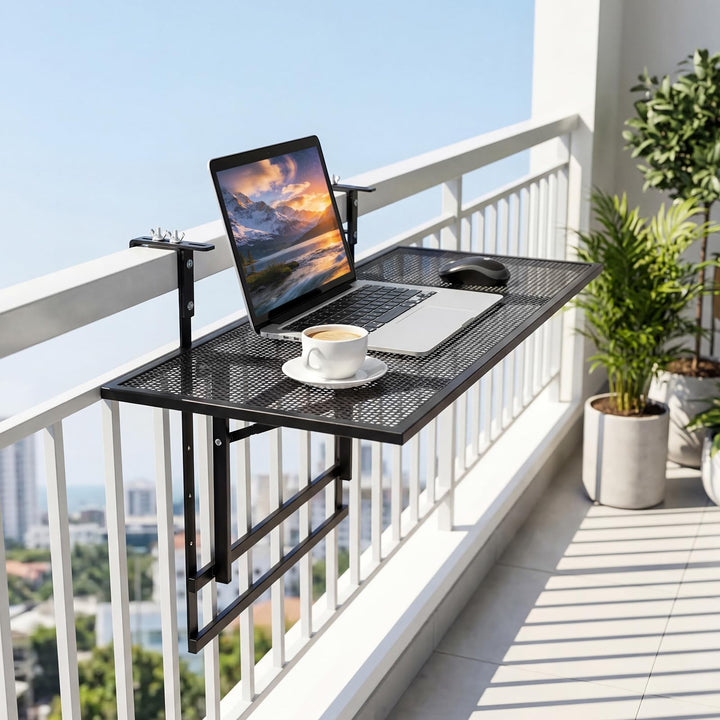 Giantex 31.5" Large Metal Folding Bar Table with 5-Position Adjustable Height