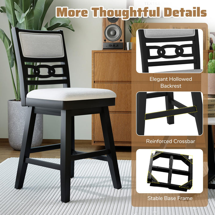 Giantex 25" Bar Stools Set of 2/4 Modern Counter Height Tall Chairs