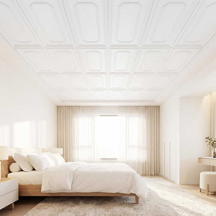 Giantex 12/24 Pack PVC Wall Panels with Raised Design