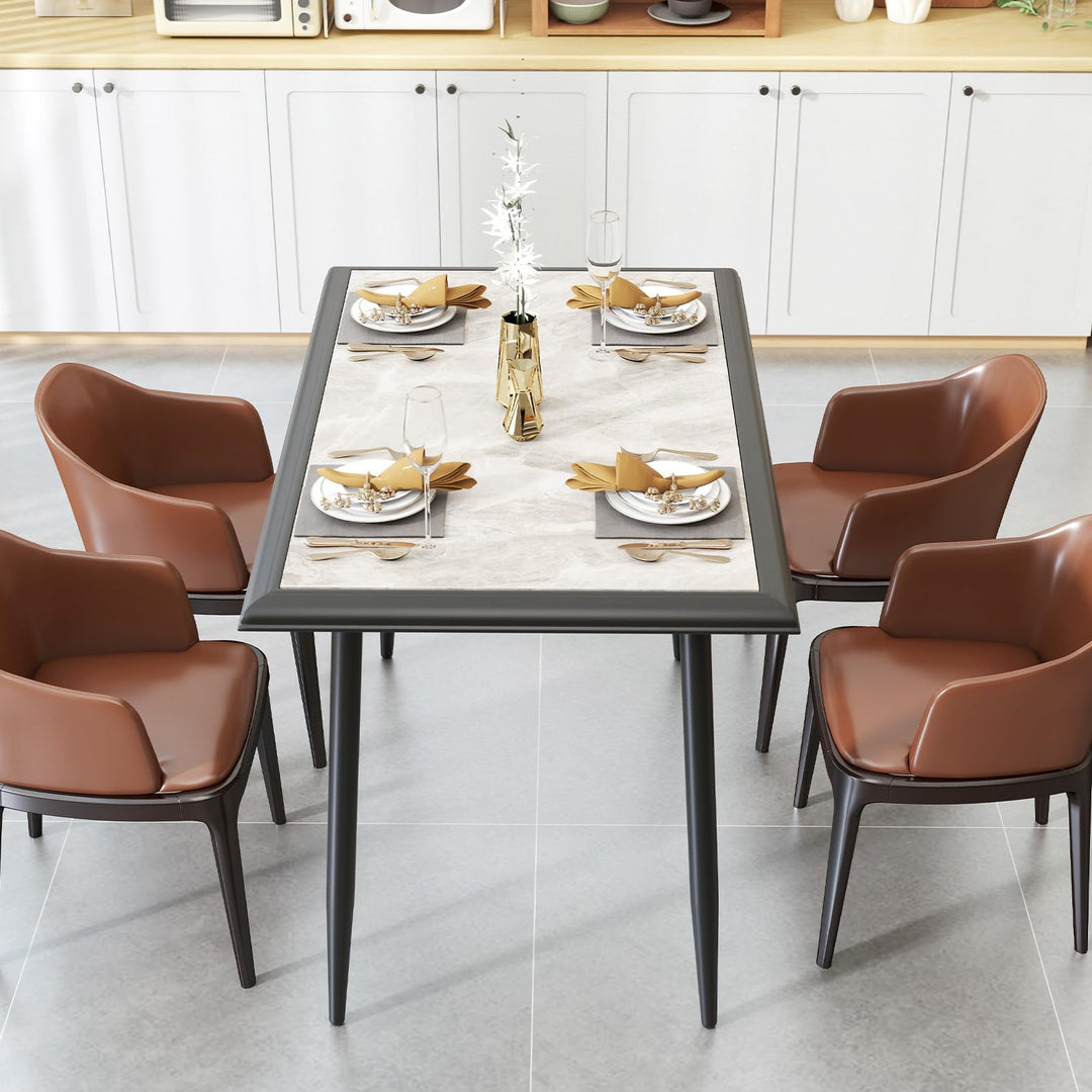 Giantex 44" Dining Table with Food Grade Sintered Stone Tabletop