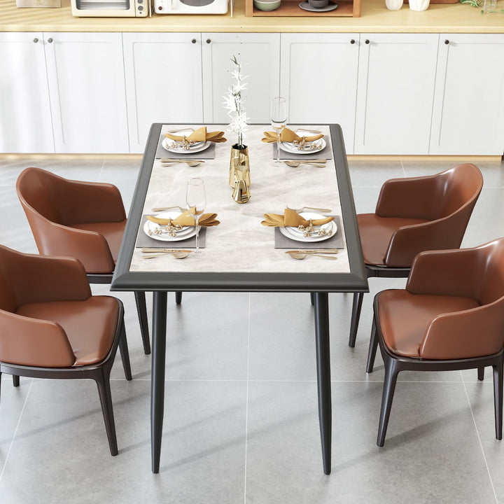Giantex 44" Dining Table with Food Grade Sintered Stone Tabletop