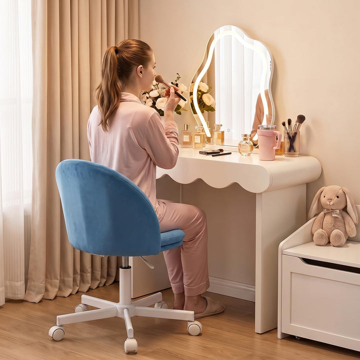 GIANTEX Small Office Chair | Ergonomic Vanity Chair with Low Back (1/2)