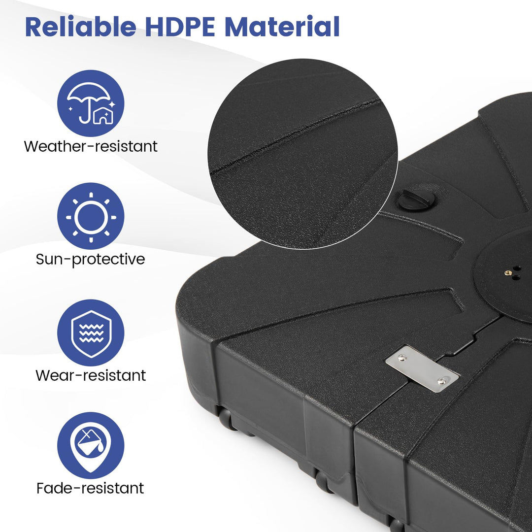 Giantex 285 lbs Cantilever Umbrella Base Sand & Water Fillable