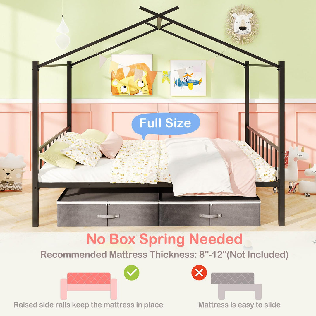 Giantex Full Size House Bed with 2 Storage Drawers