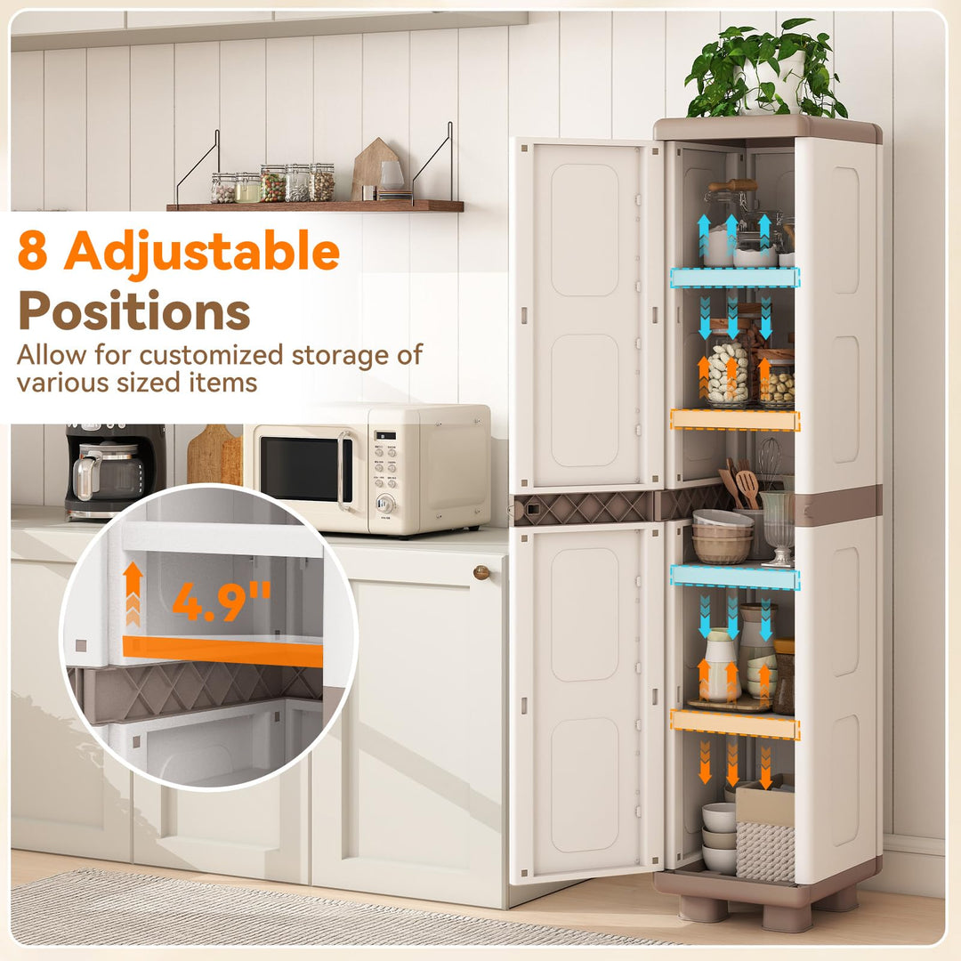 Giantex 70” Tall Slim Storage Cabinet with Single Door