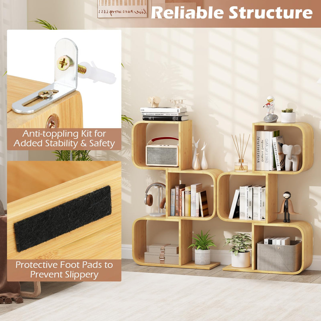 Giantex S Shaped Bookcase