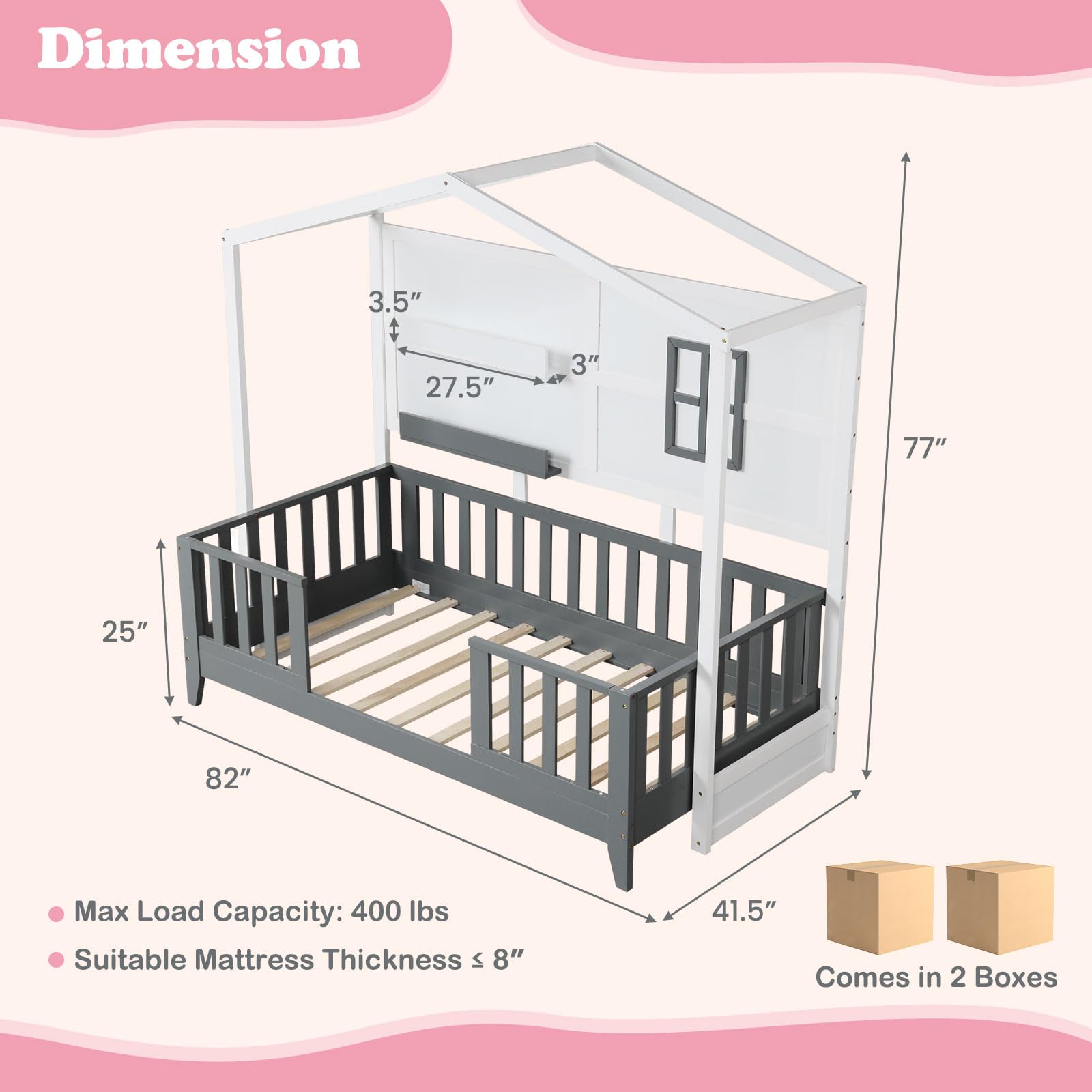 Giantex Twin House Bed