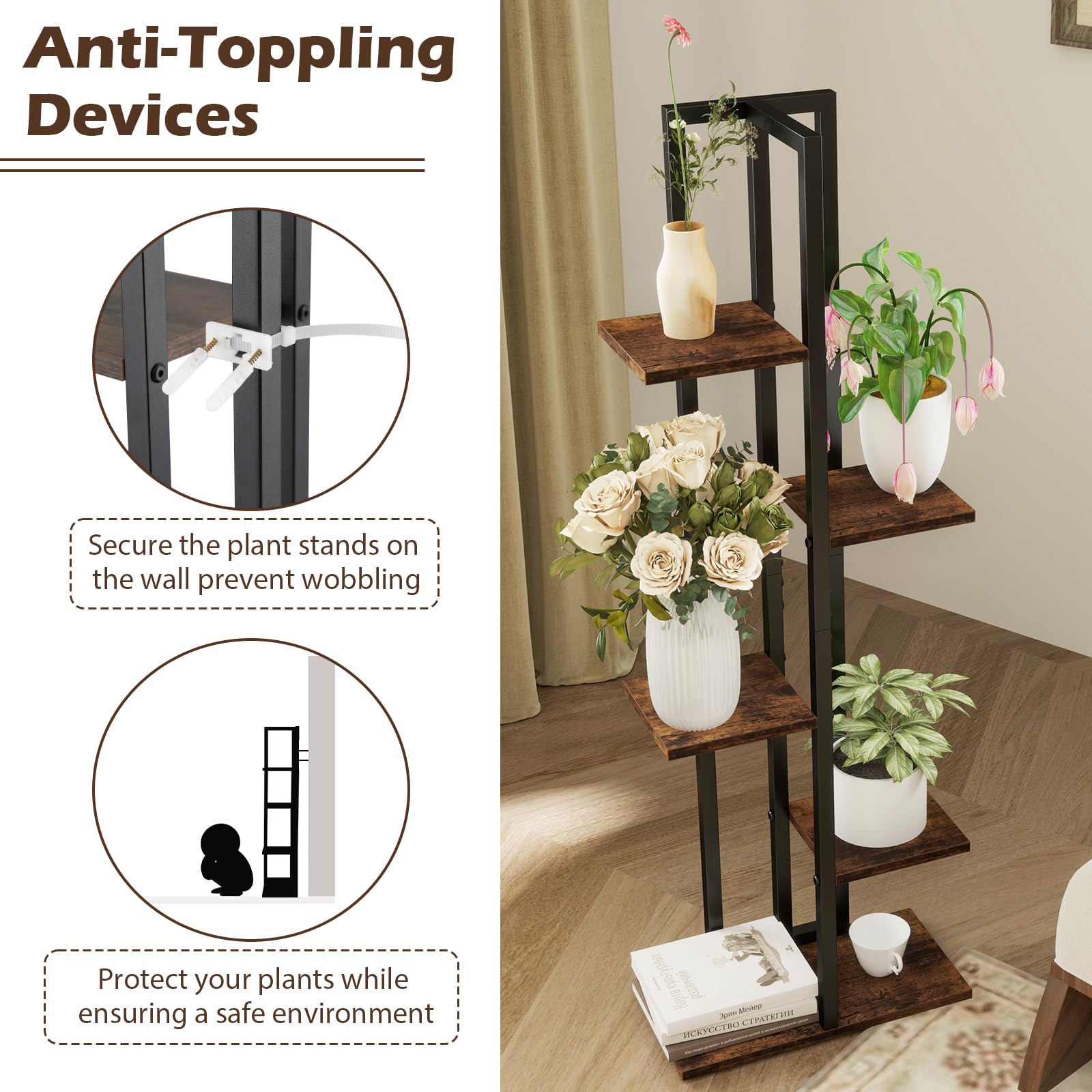 Giantex 3 PCS Plant Stand Indoor Set