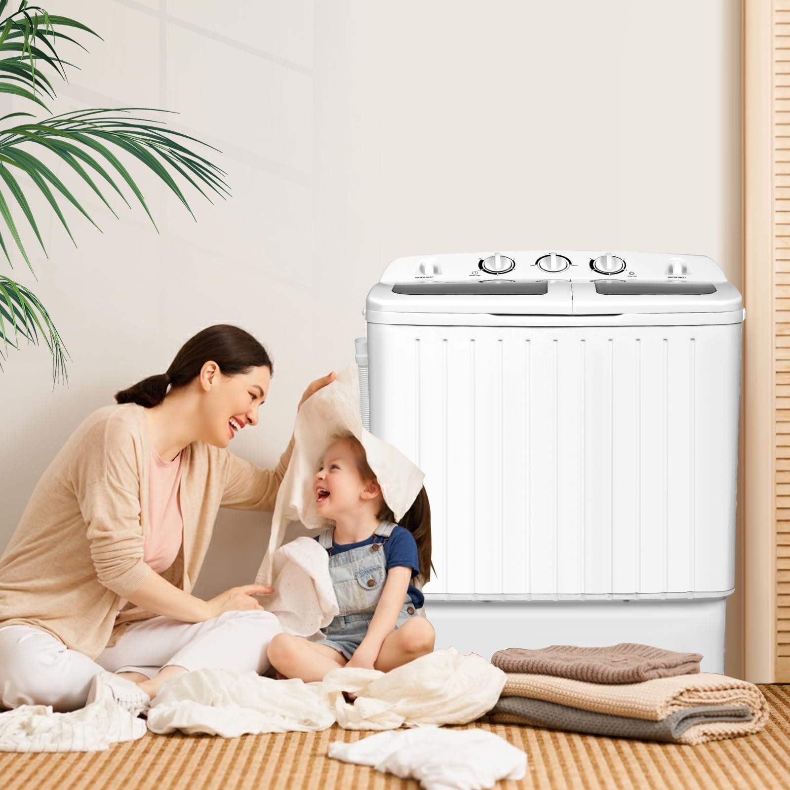 Giantex Portable Washing Machine, 20lbs Washer and Spinner Combo