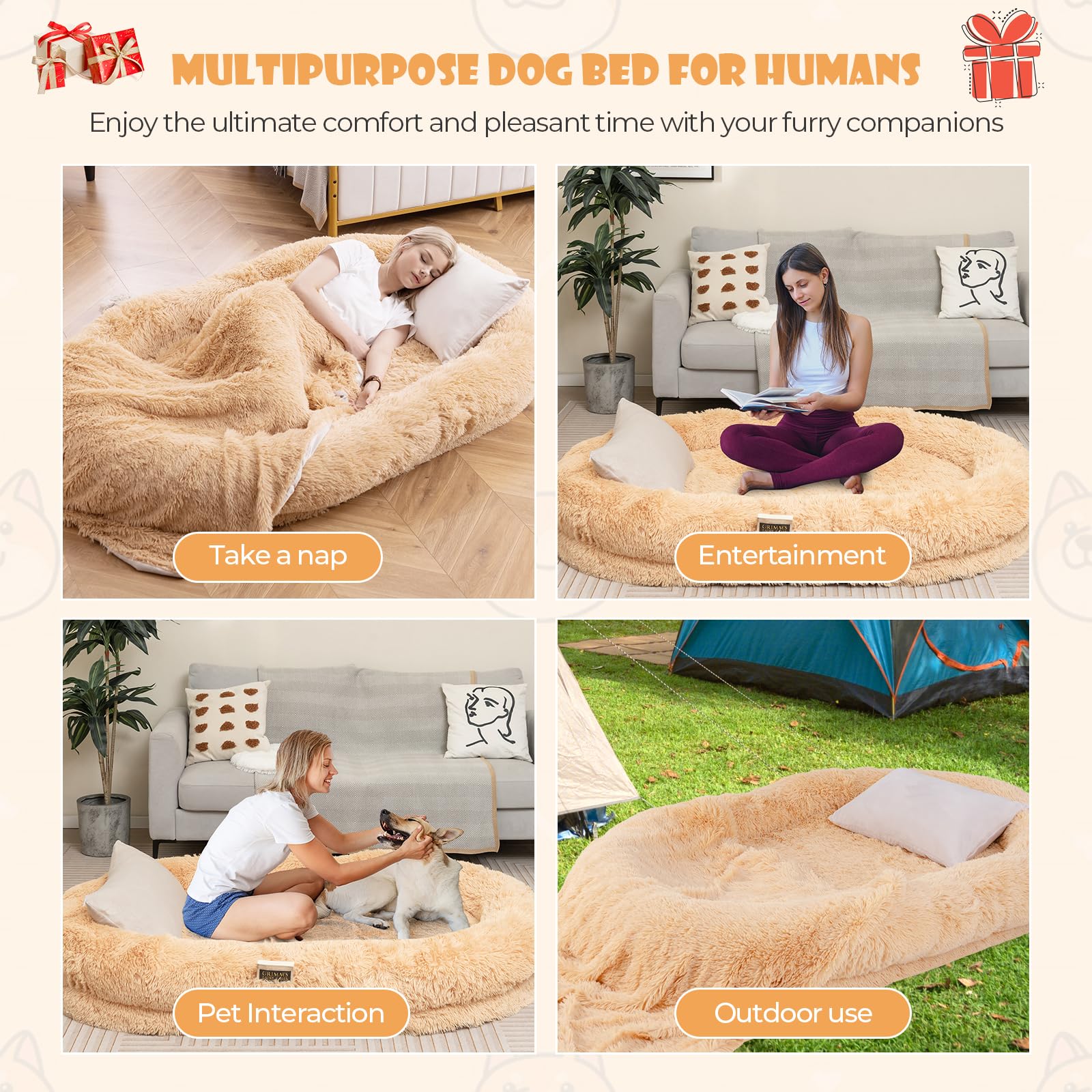 Giantex Human Dog Bed - 71" x 45" Large Human Size Dog Bed for Adult