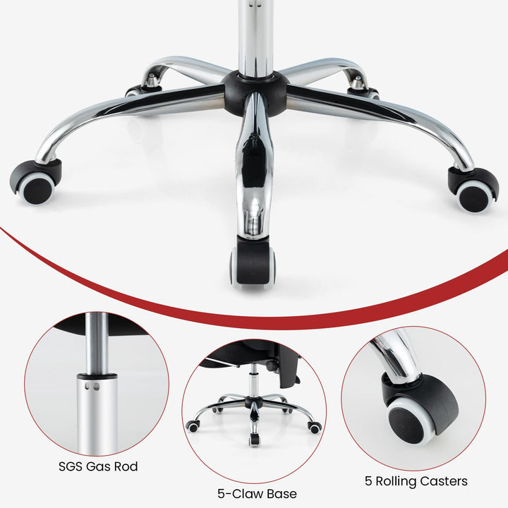 Giantex Ergonomic Desk Chair with Footrest, Mesh Office Chair with Height-Adjustable & Tilting Backrest