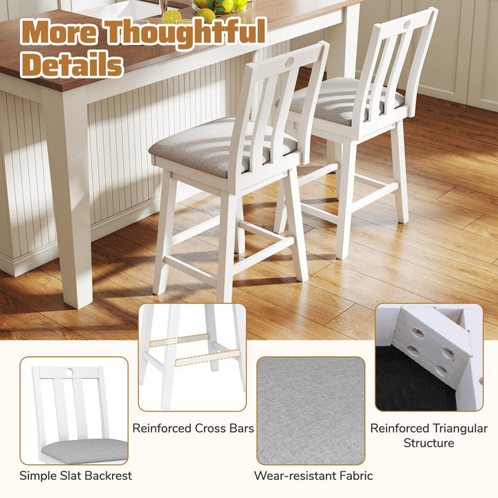 Giantex 25" Bar Stools Set of 2/4 Swivel Counter Height Bar Chairs