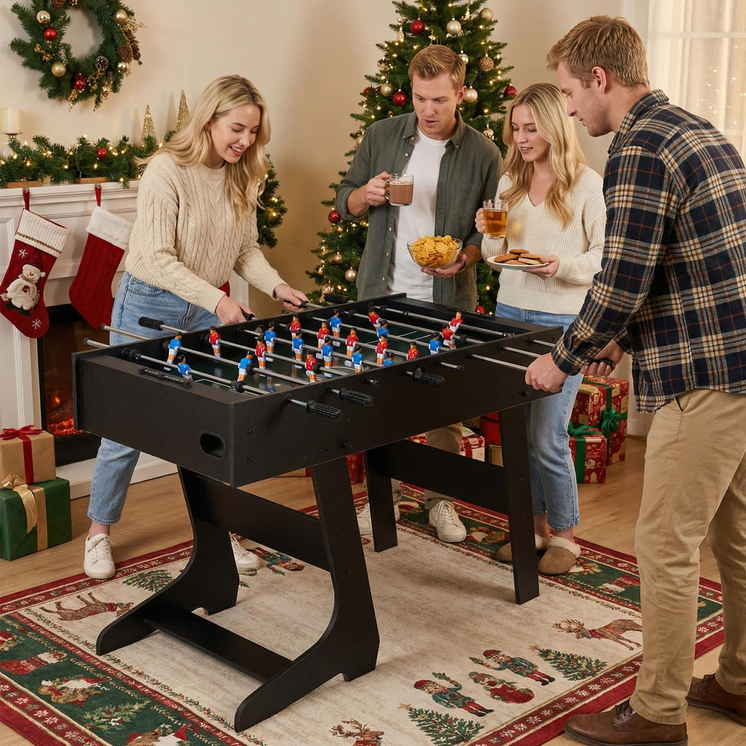 Giantex Foldable Foosball Table 48" Full Competition Sized Soccer Table Game w/22 Players