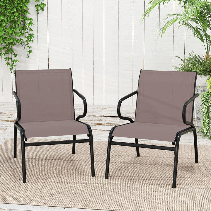 Giantex Outdoor Chairs Set of 2/4/6 All Weather Patio Chairs