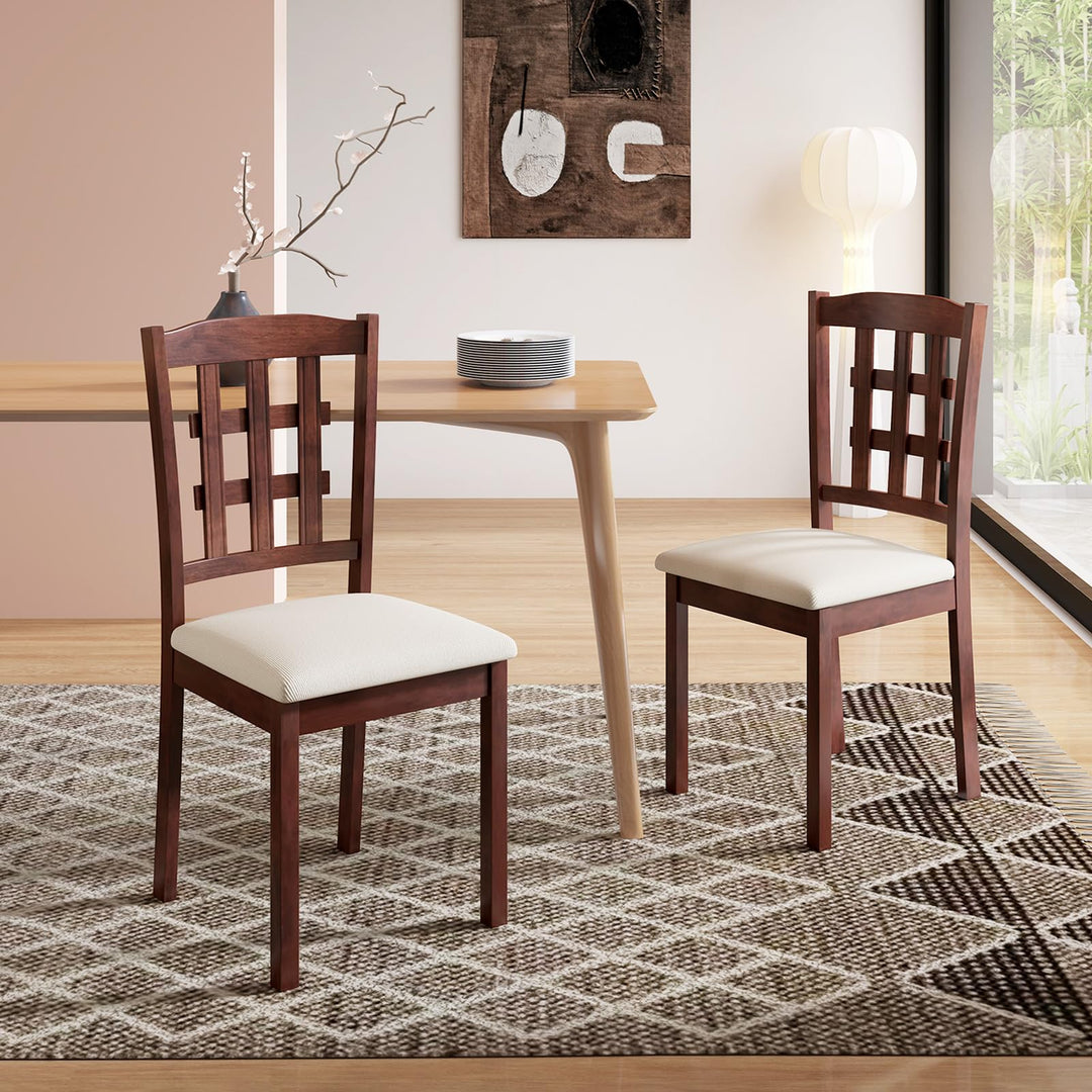 Giantex Wooden Dining Chairs Set of (2/4)