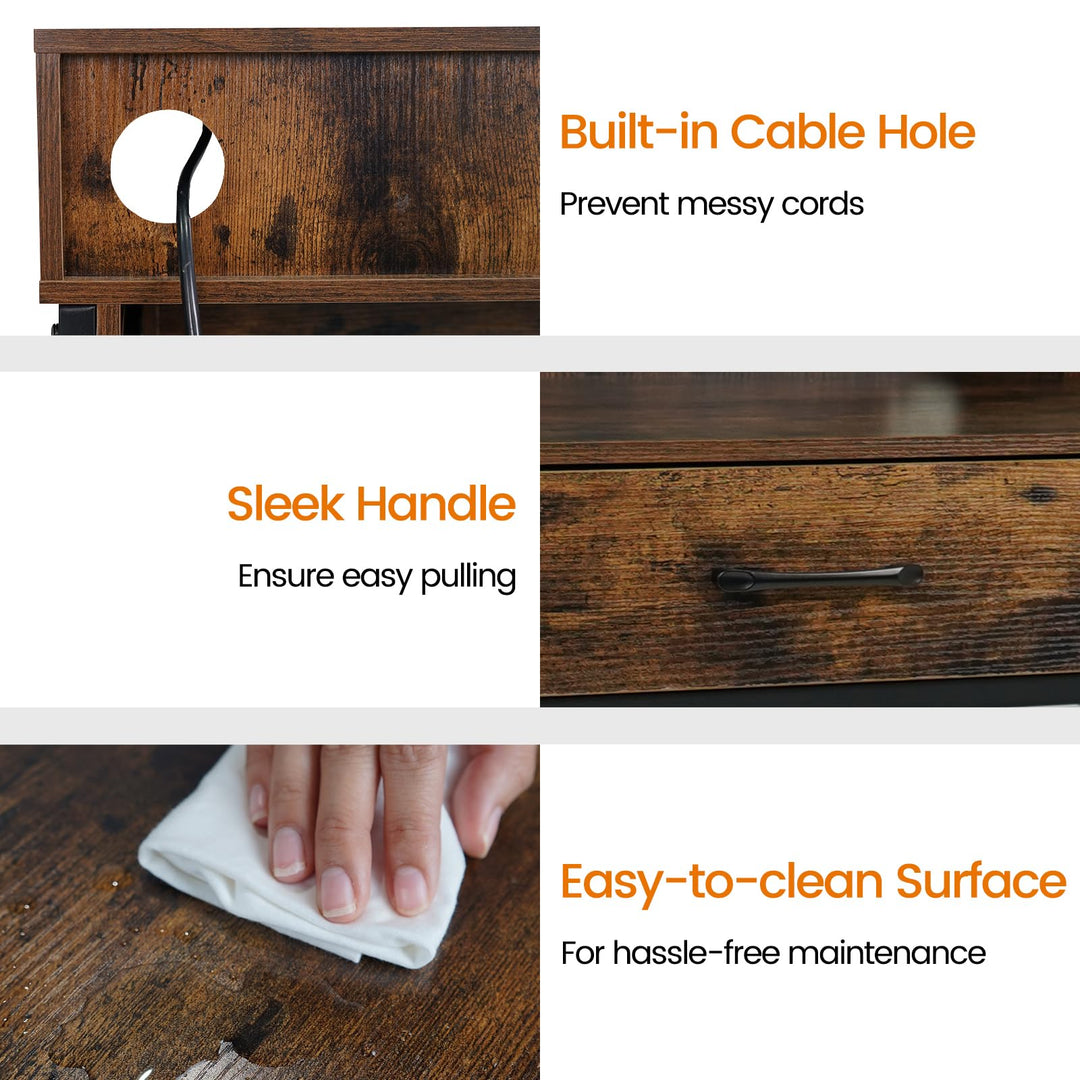 Giantex Computer Desk with Monitor Shelf