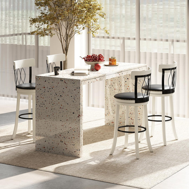 Giantex Swivel Bar Height Bar Chairs with Footrest