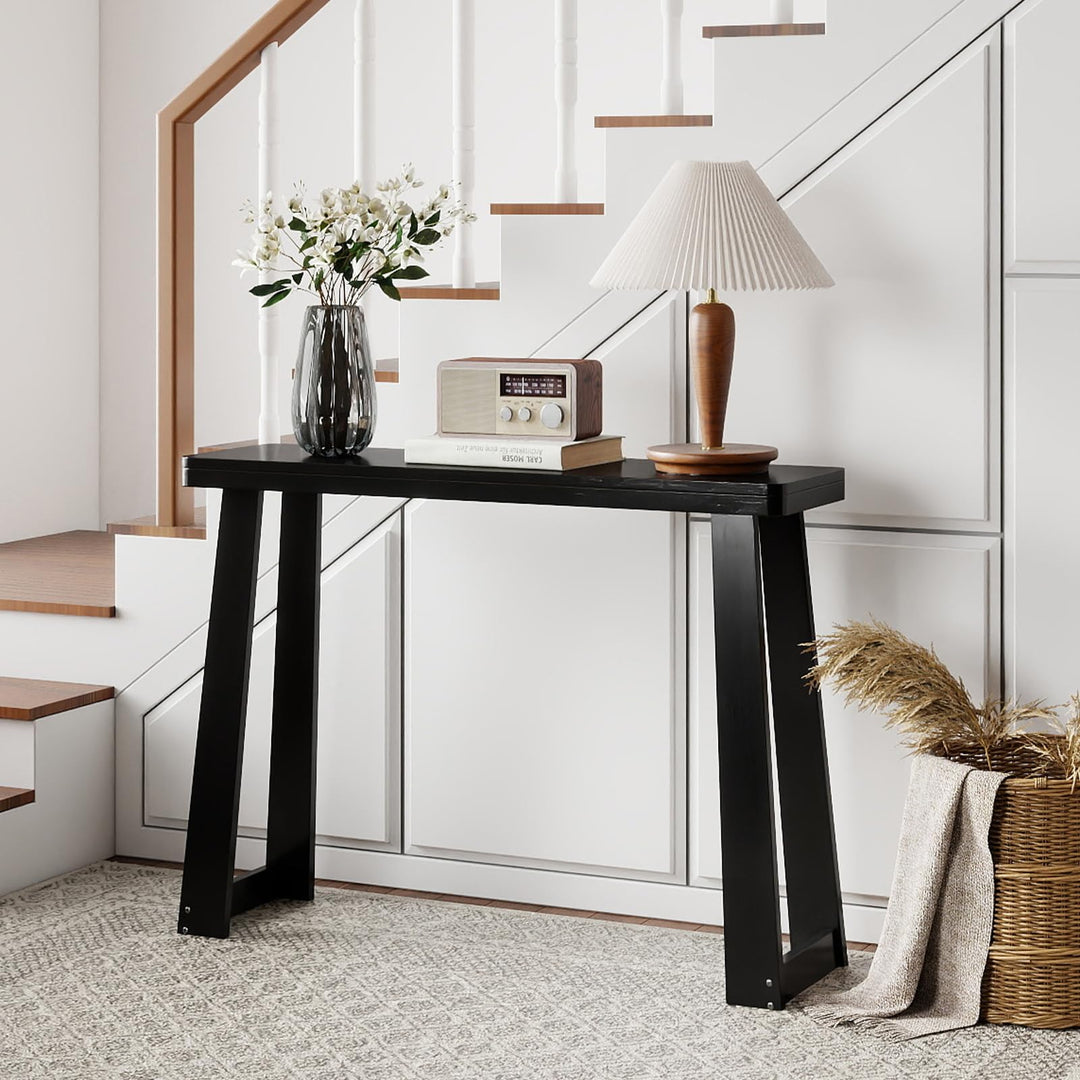Giantex Narrow Long Console Table Behind The Couch