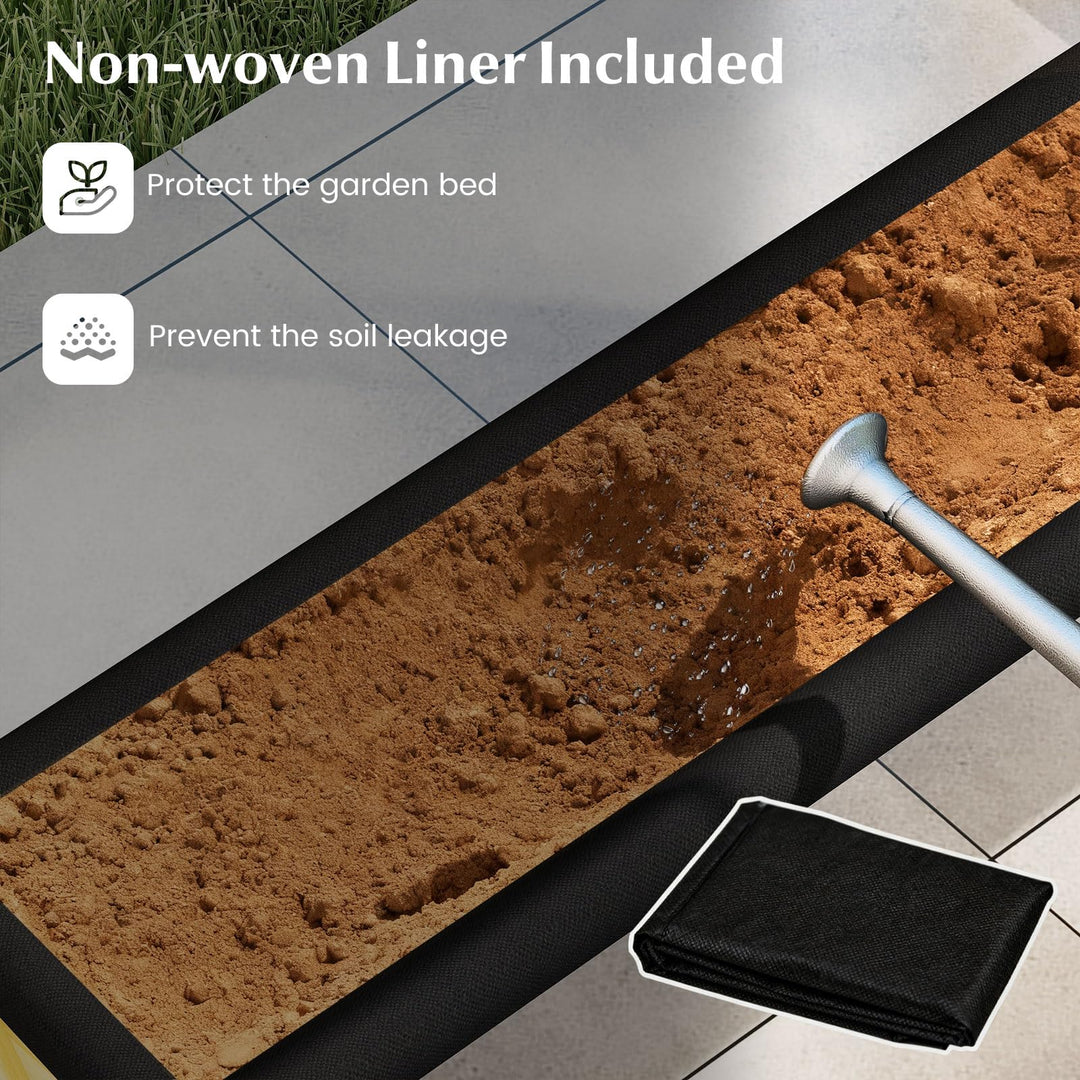 Giantex 3-Tier Vertical Raised Garden Bed Wood Elevated Planter Box with Legs