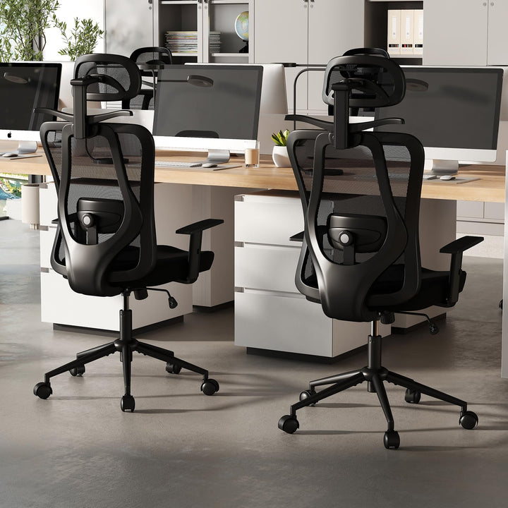 Giantex Ergonomic Office Chair with 3D Headrest and Reclining Backrest