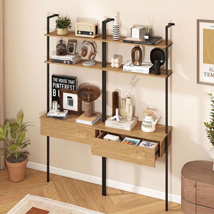 Giantex 4-Tier Ladder Bookshelf for Living Room