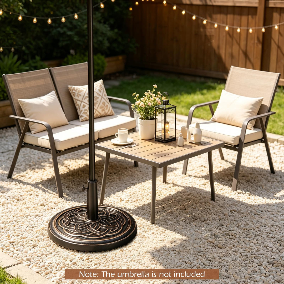 GIANTEX Patio Umbrella Base with Metal Holder Fits 1.5"-1.9" Pole