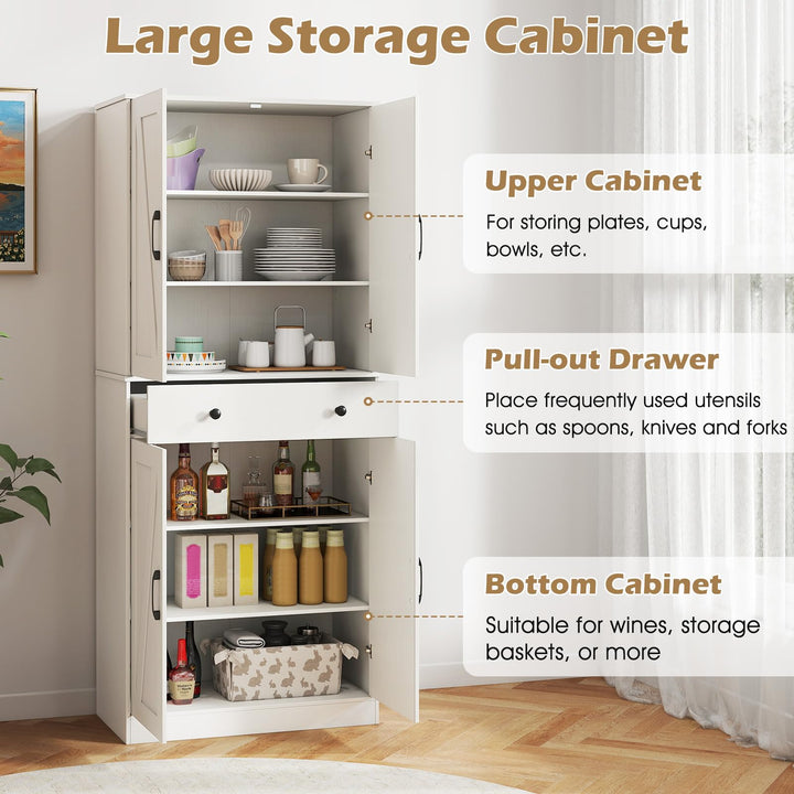 Giantex 72" Tall Kitchen Pantry Cabinet for Living Room