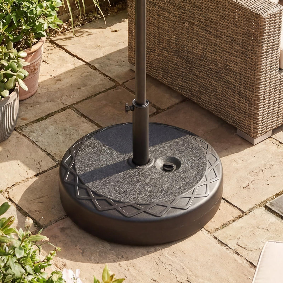 Giantex Fillable Patio Umbrella Base | 110 lbs Heavy Duty Umbrella Stand with 2 Adapters