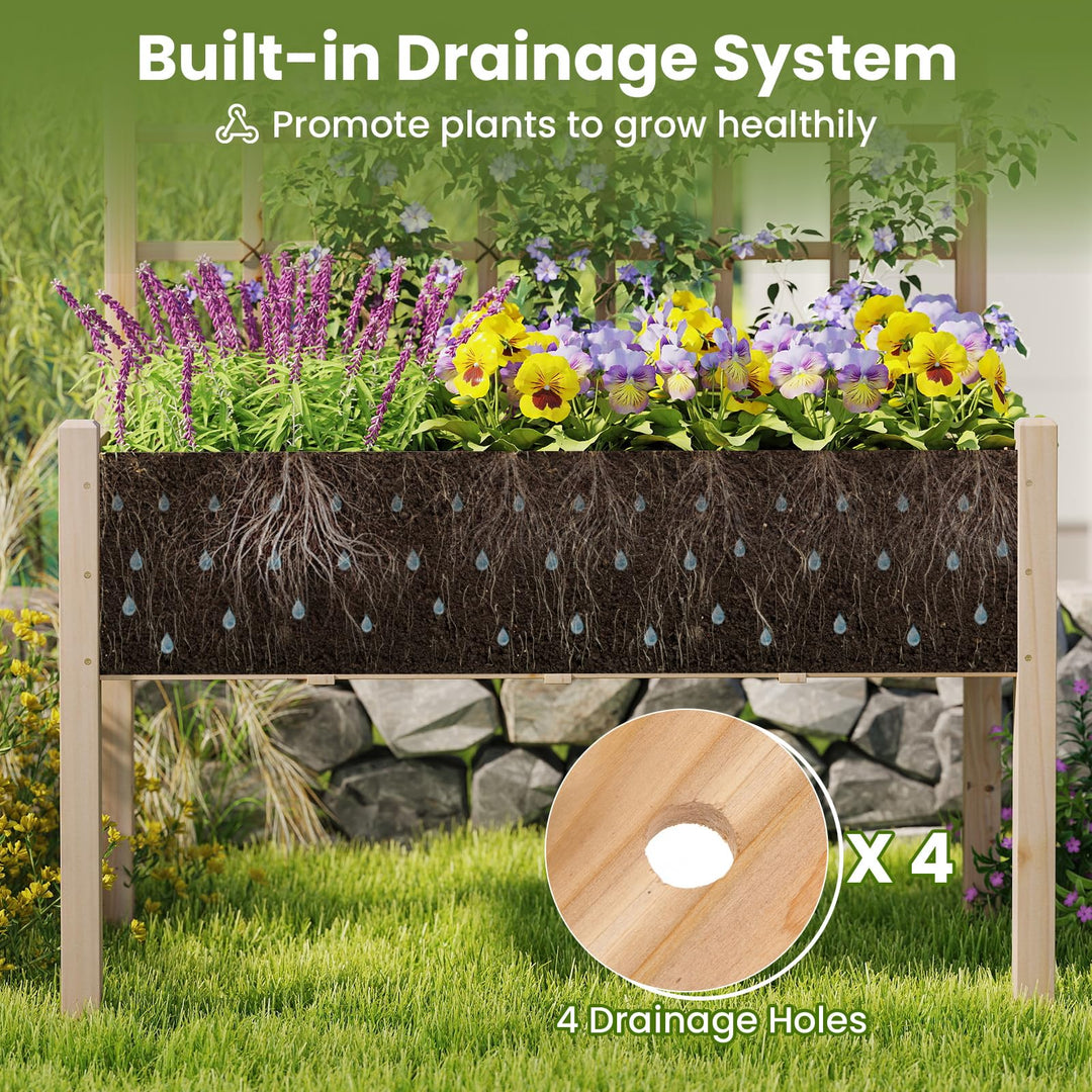 Giantex Raised Garden Bed with Trellis