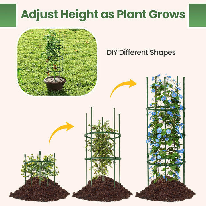 Giantex 2 in 1 Round Trellis for Climbing Flower Vegetable Fruit