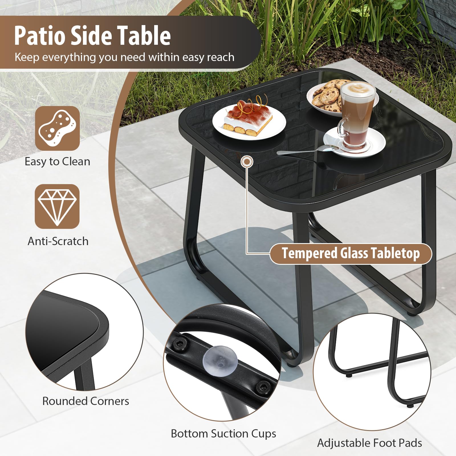 Giantex 3-Piece Outdoor Glider Set