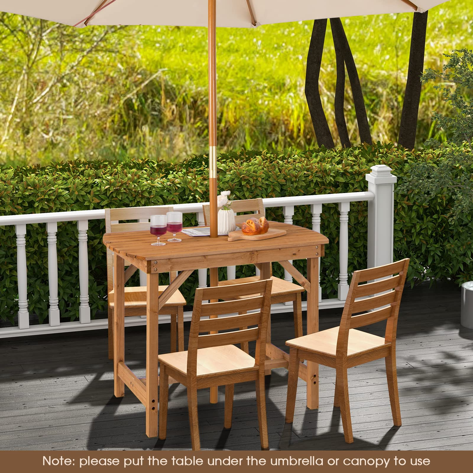 Giantex Patio Dining Table