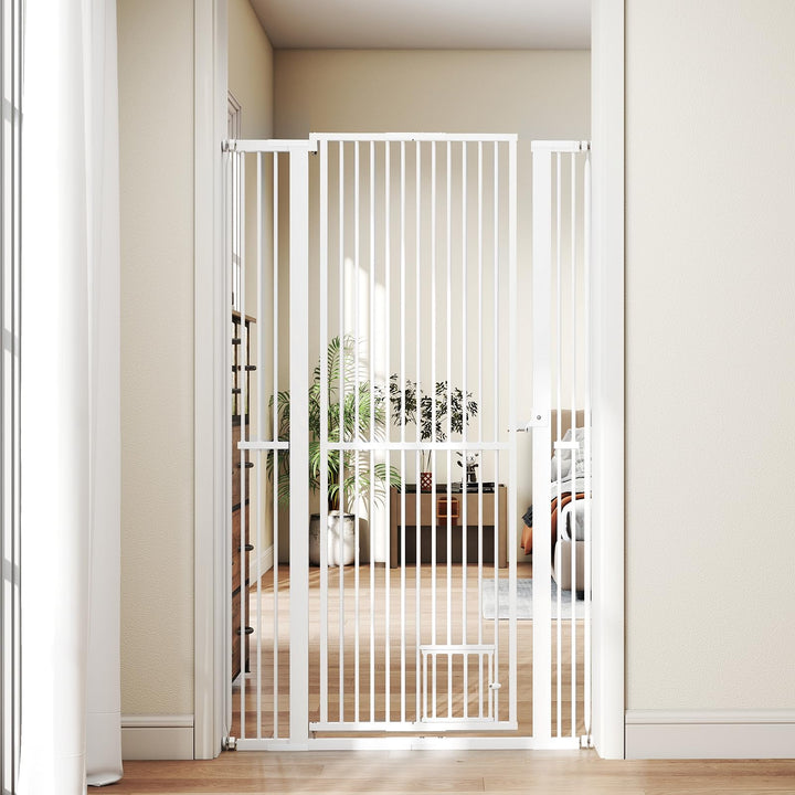 Giantex 67.5" Extra Tall Pet Gate Heavy-Duty Metal Cat Gate with 30.5"-41" Wide Opening