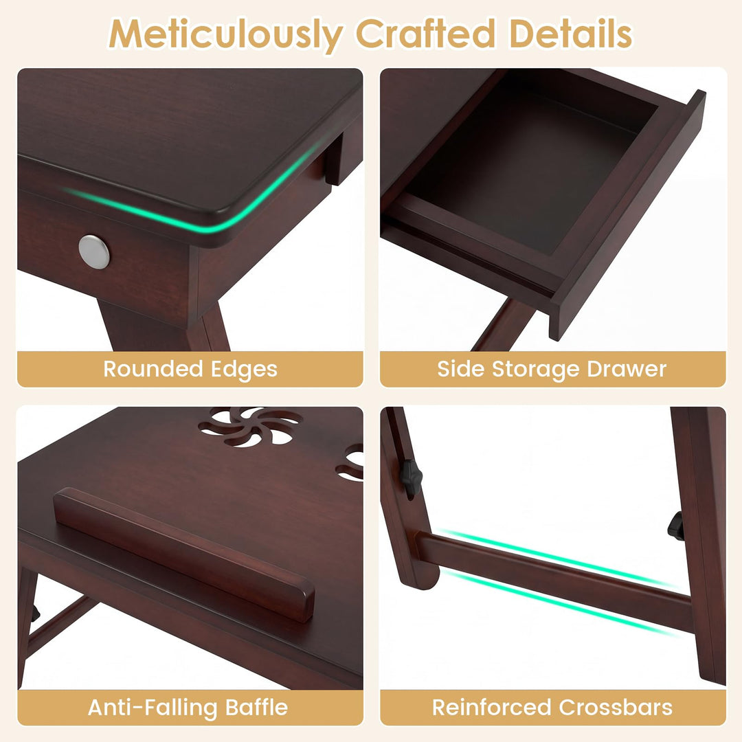 Giantex Bamboo Laptop Desk for Bed