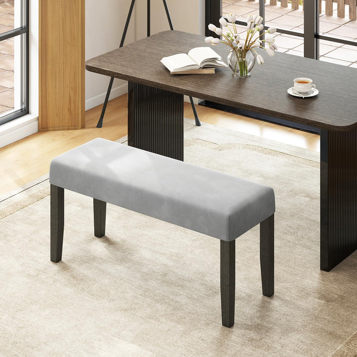 Giantex 42" Upholstered Dining Bench with Velvet Padded Seat