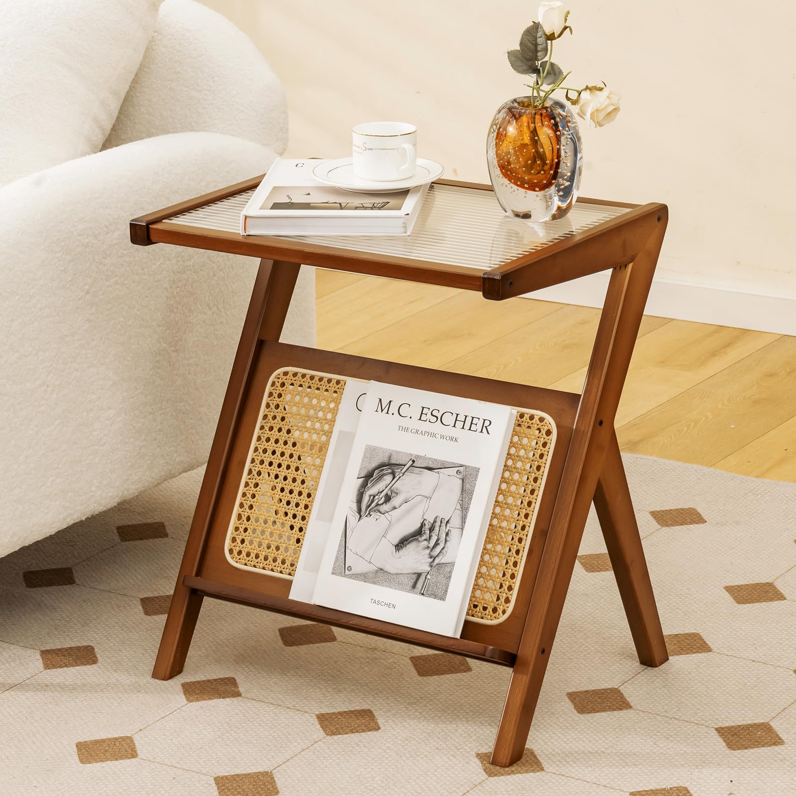 Giantex Rattan Side Table