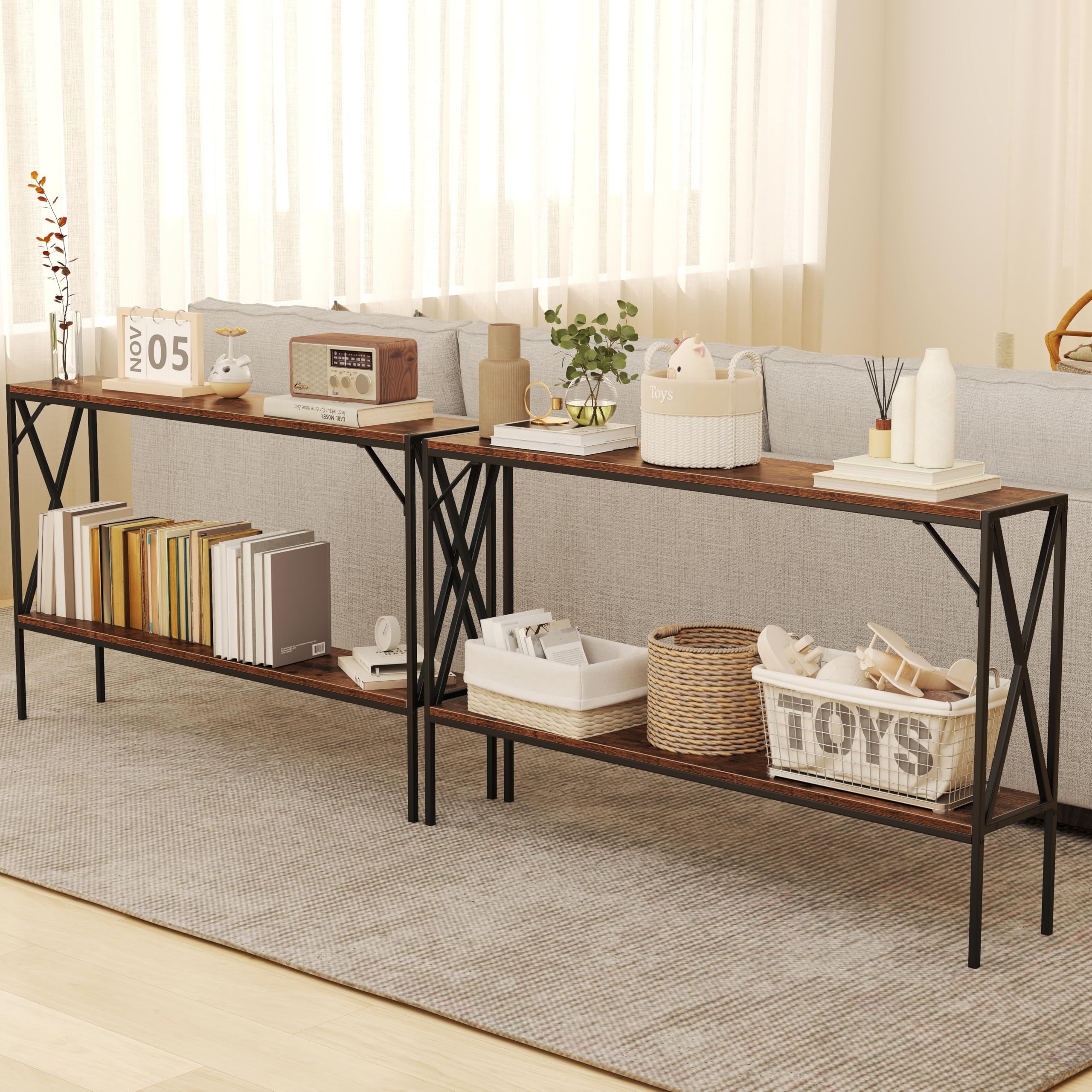 Giantex Narrow Entryway Table with Storage Shelf