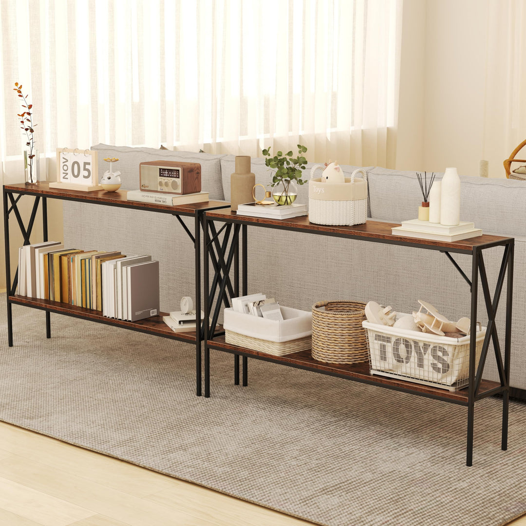 Giantex Narrow Entryway Table with Storage Shelf