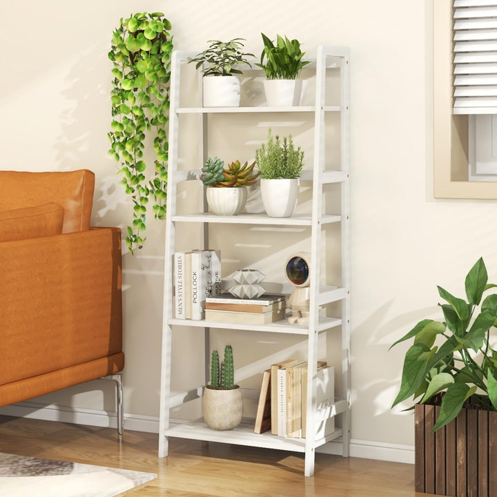 Giantex 4-Tier Bamboo Plant Stand Flower Pots Holder Display Shelf, 47.5"