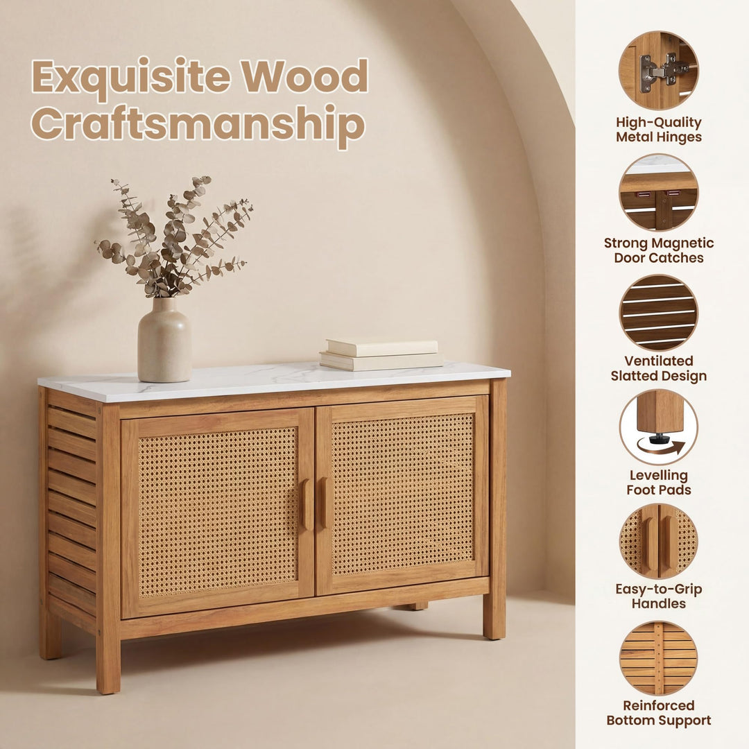 Giantex Acacia Wood Outdoor Cabinet