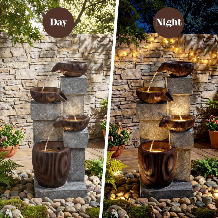 Giantex 32'' Water Fountain Outdoor for Patio