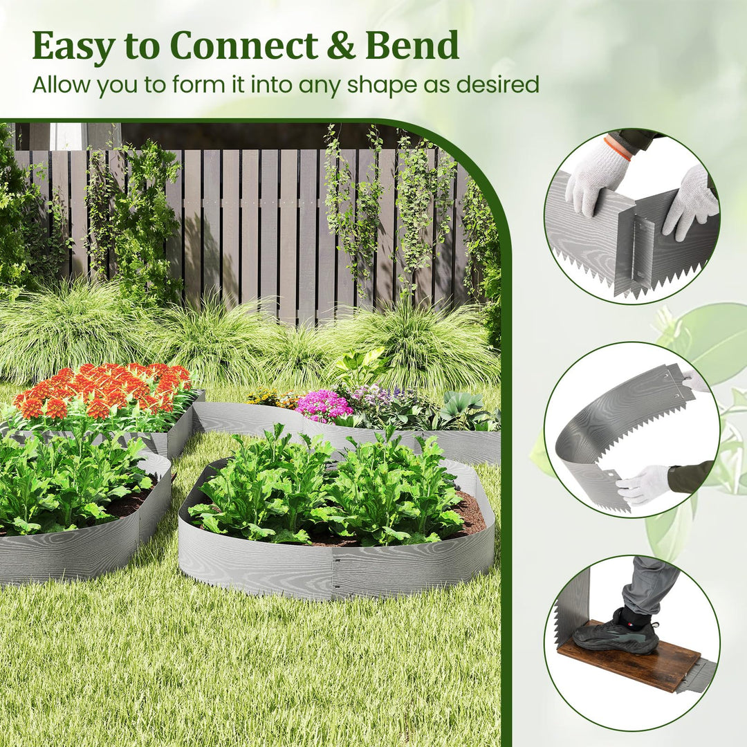 Giantex 6 Pack Galvanized Steel Landscape Edging