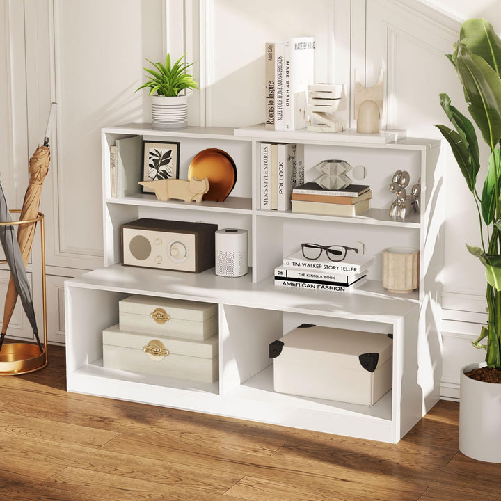 Giantex Storage Bench with Shelf 3-Tier Entryway Storage Cabinet w/Seat