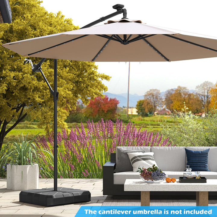 Giantex Fillbale Offset Patio Umbrella Base - Heavy Duty HDPE Cantilever Umbrella Stand
