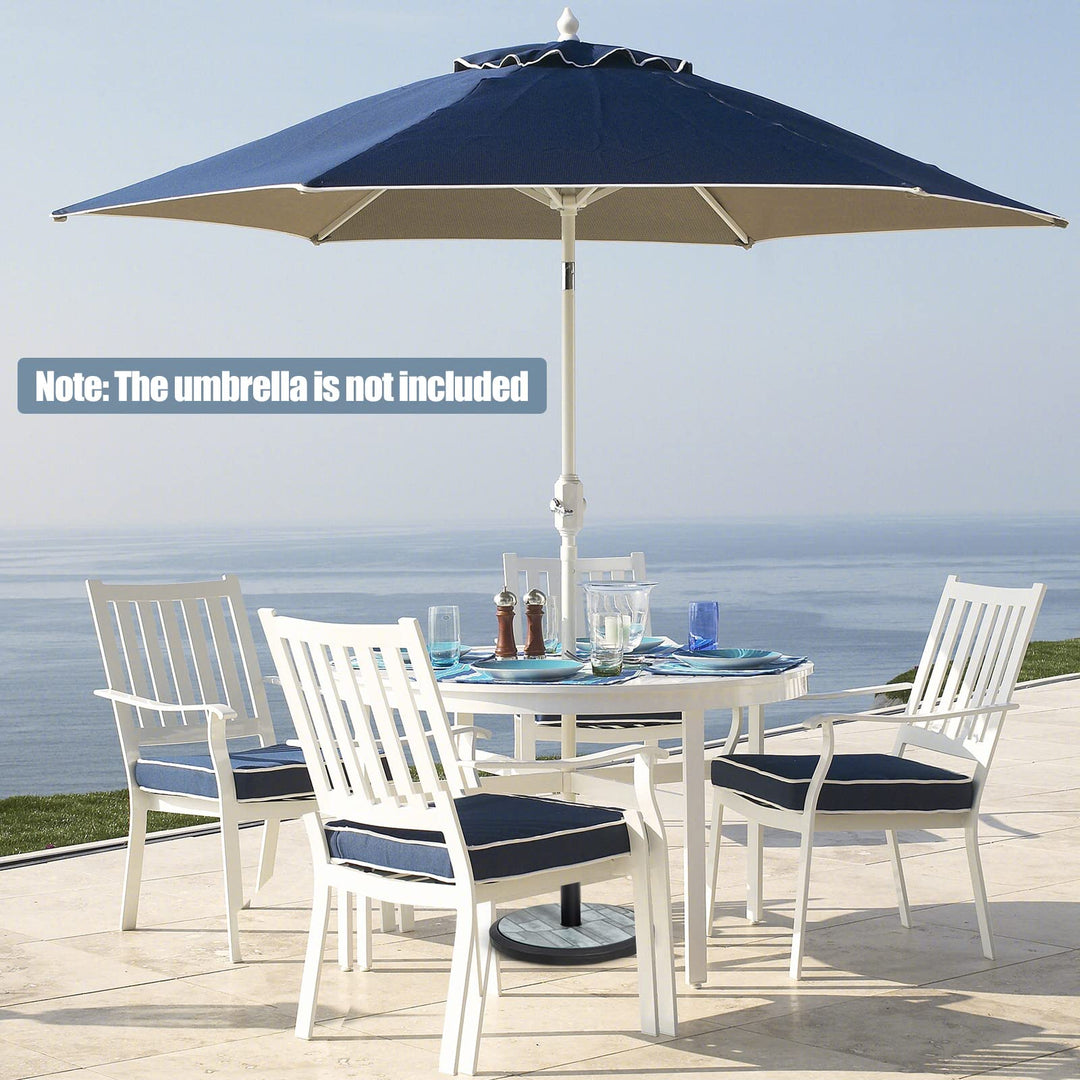 Giantex 35lbs Umbrella Base, Heavy Duty Patio Umbrella Stand with Built-in Cement, Special Stone Pattern