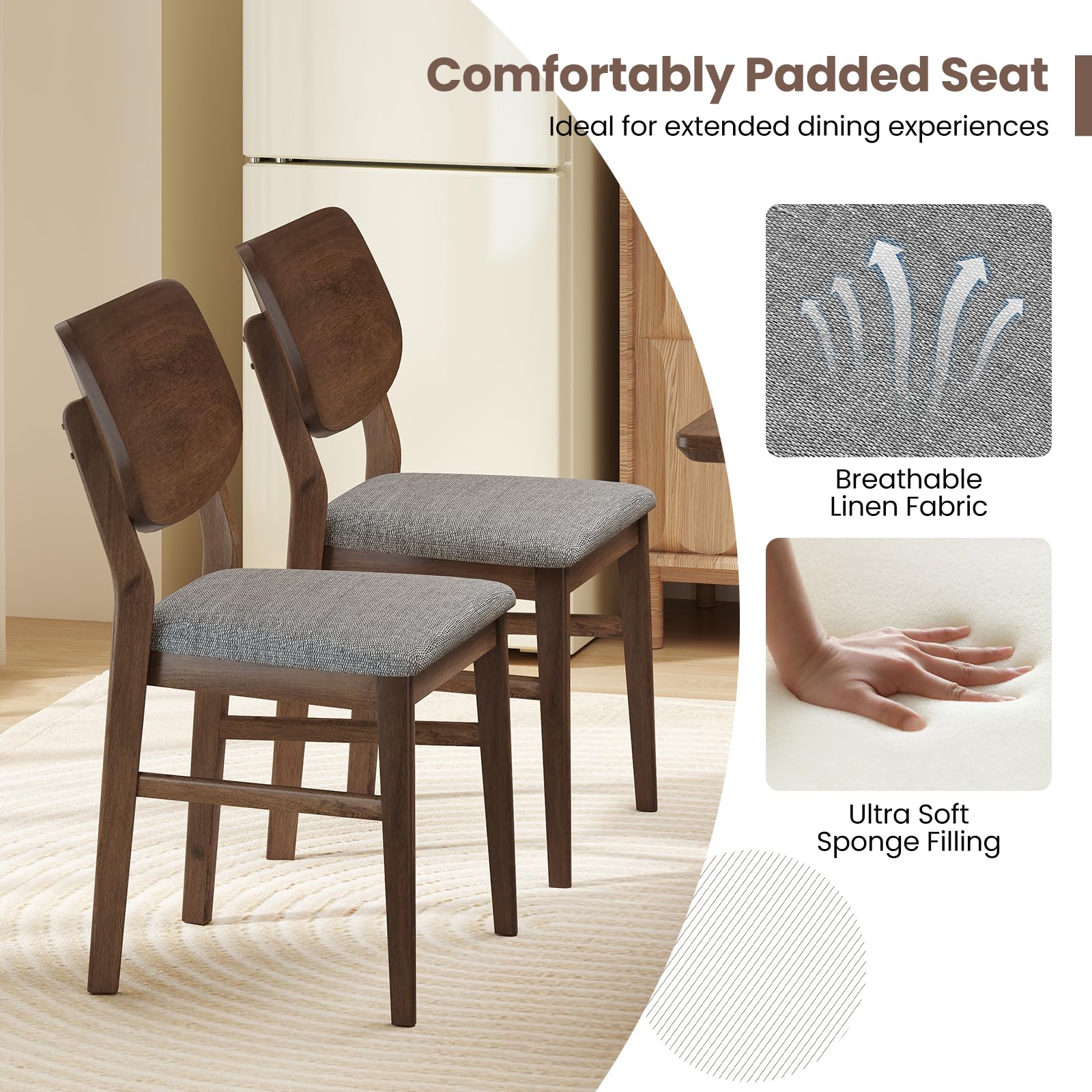 Giantex Wooden Dining Chairs Set
