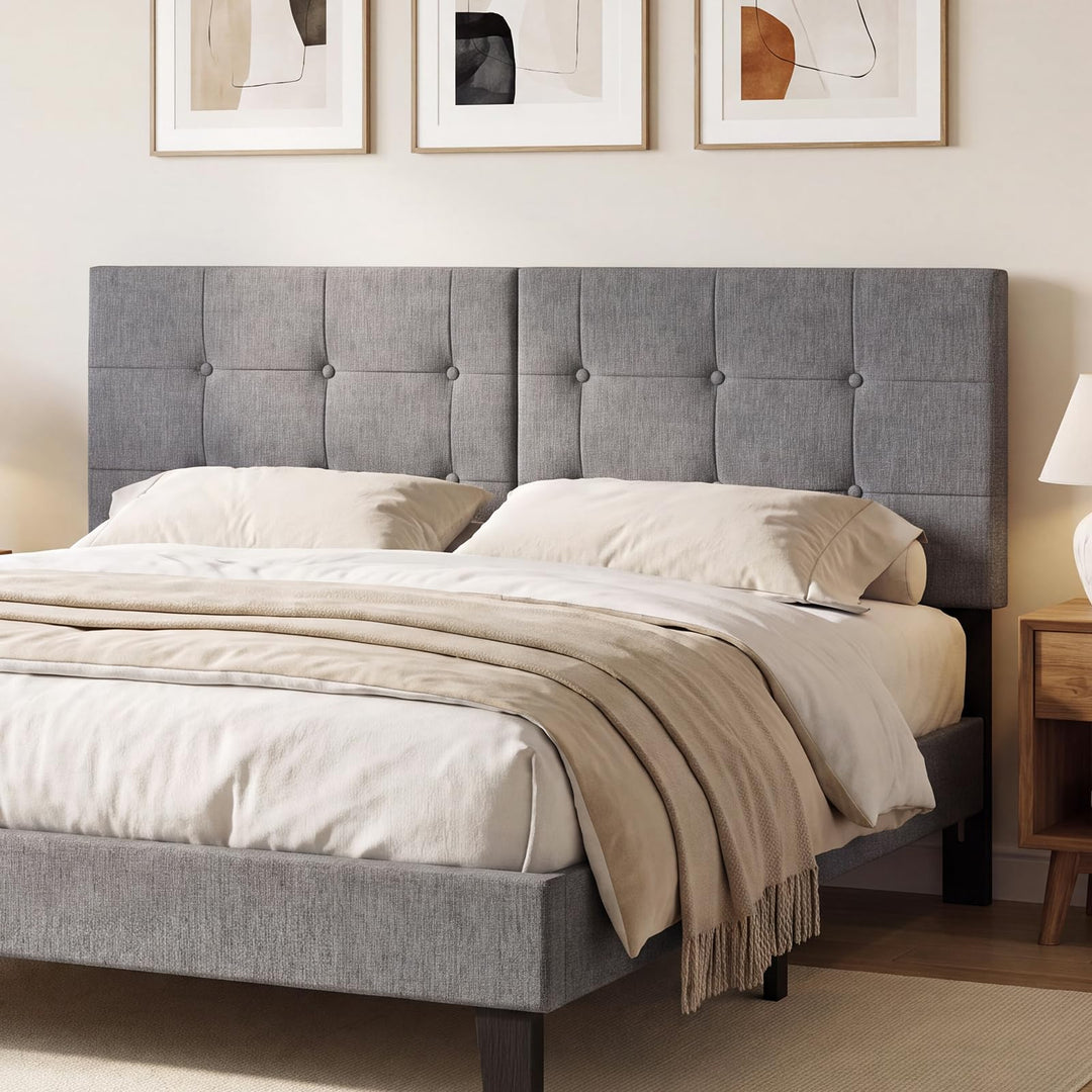 GIANTEX Linen Upholstered Headboard for Queen Full Size Bed