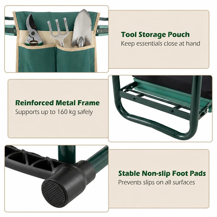 GIANTEX Garden Kneeler and Seat with Detachable EVA Pad