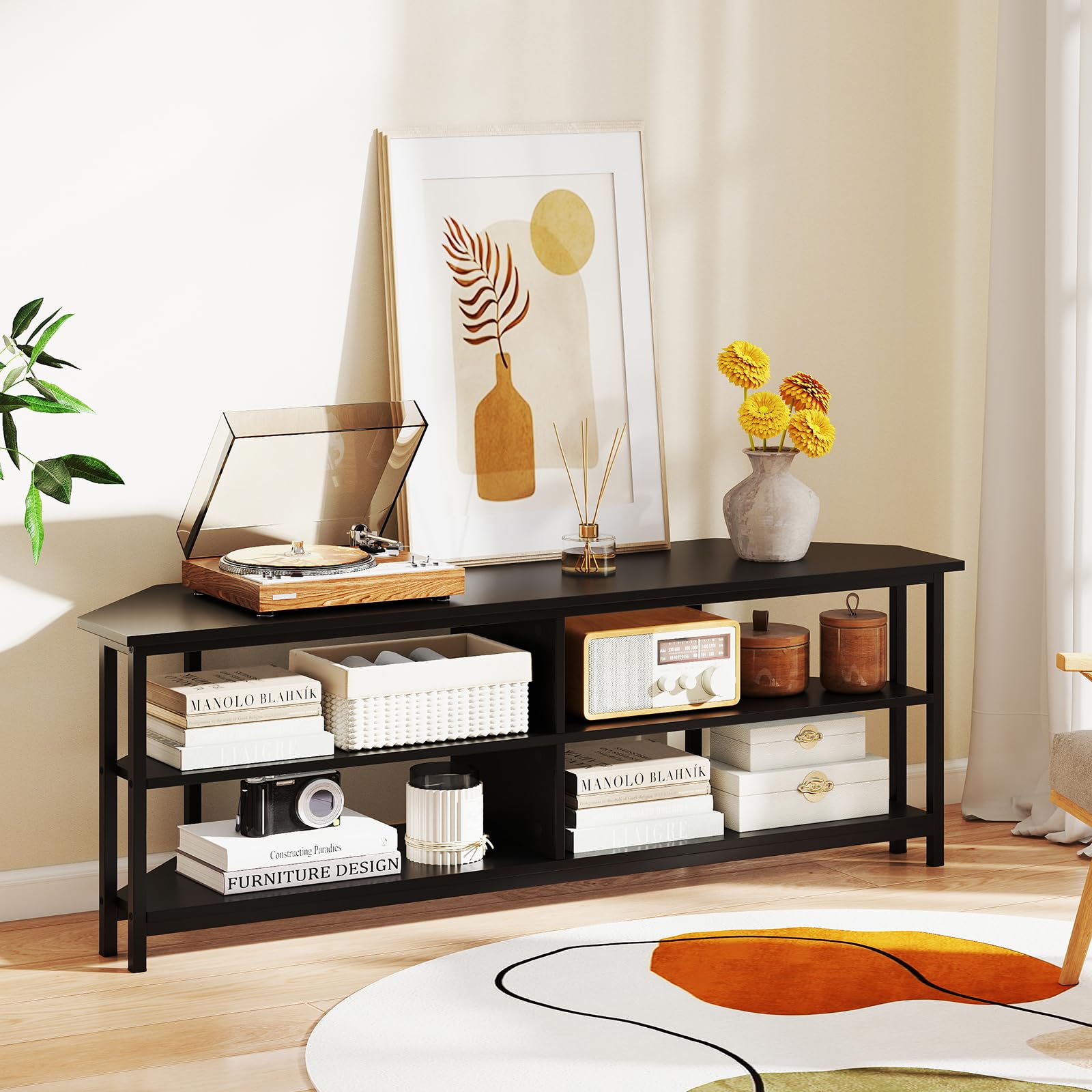 Giantex Corner TV Stand for 65 Inch TV – Giantexus